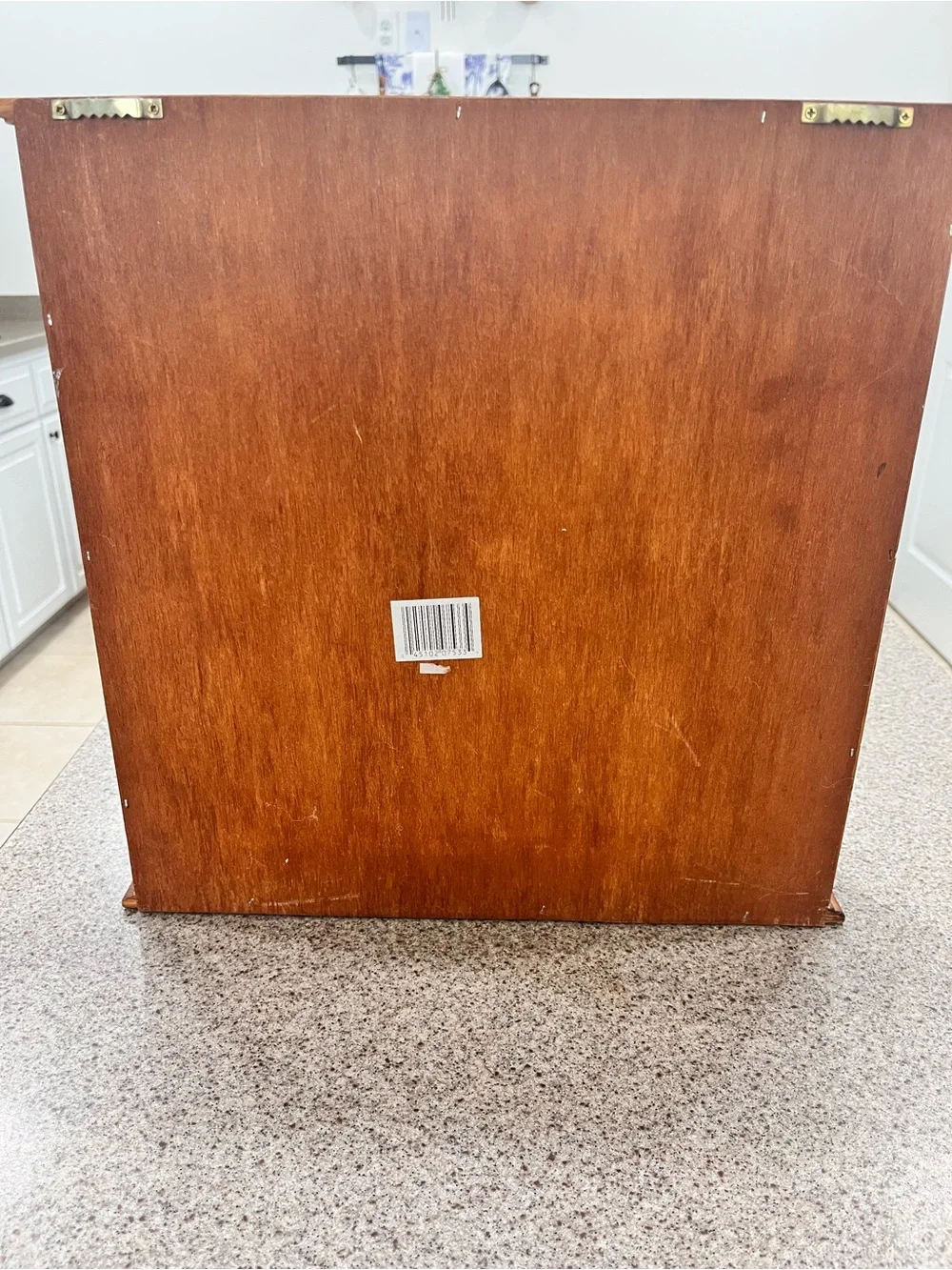 Vintage Wooden Multi-Cubby Trinket Wall Shelf with Drawers - Brown 14.75” tall